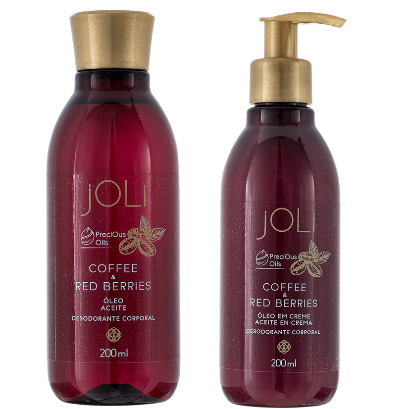 Kit Óleo em creme Joli Café e Frutas Vermelhas + Óleo Corporal Desodorante HINODE