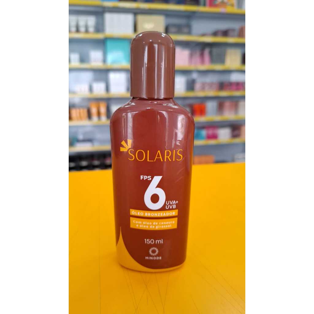 Óleo Bronzeador Solaris Hinode FPS 6 UVA+UVB 150mL (original e lacrado)