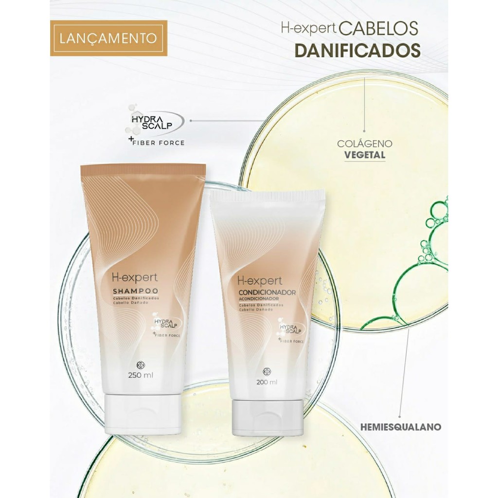 H-EXPERT SHAMPOO E CONDICIONADOR HINODE PARA CABELOS DANIFICADOS (LANÇAMENTO)