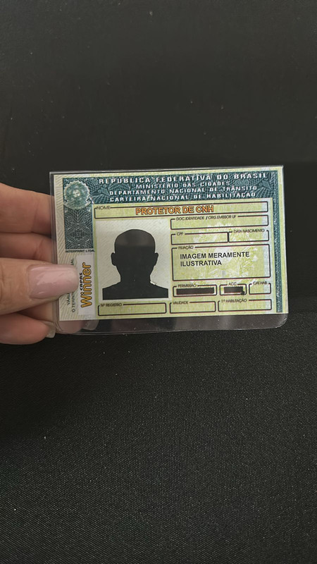 Toploader Thick Card Protetor De CNH Documento Habilitação Top