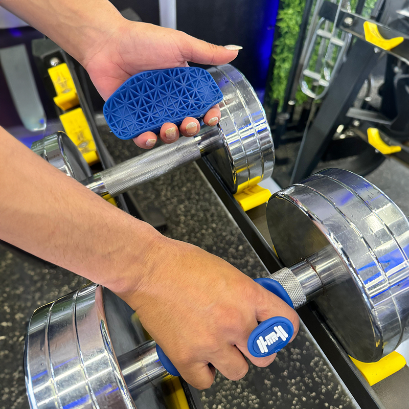 Par de Luvas para Academia Confortável Meio dos Dedos Treino Cross Fit Academia Musculação Top Azul