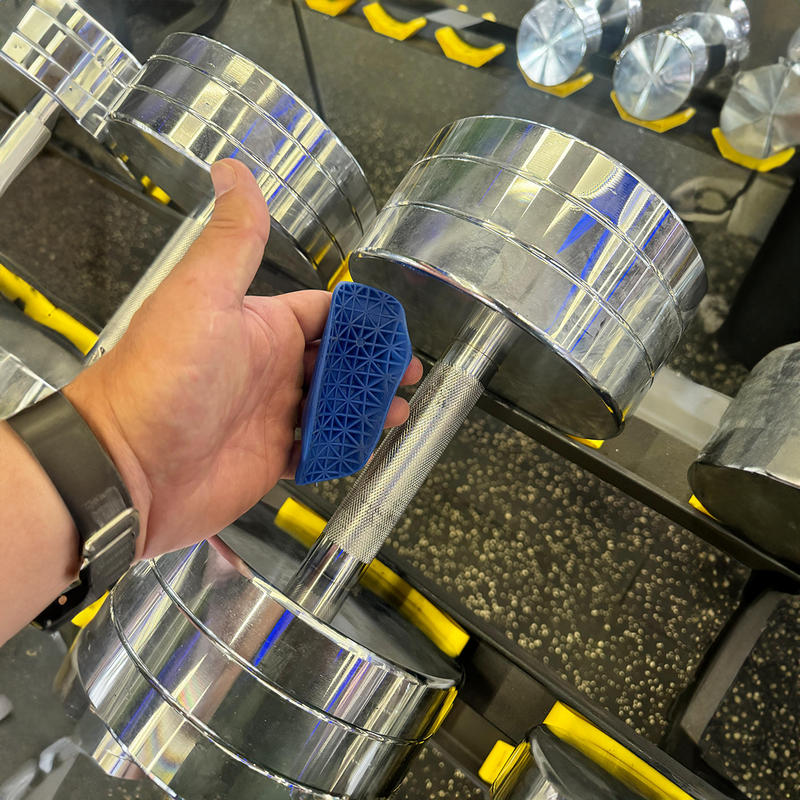 Luva no Meio dos Dedos Azul Academia Musculação Feminina Masculina Envio Imediato