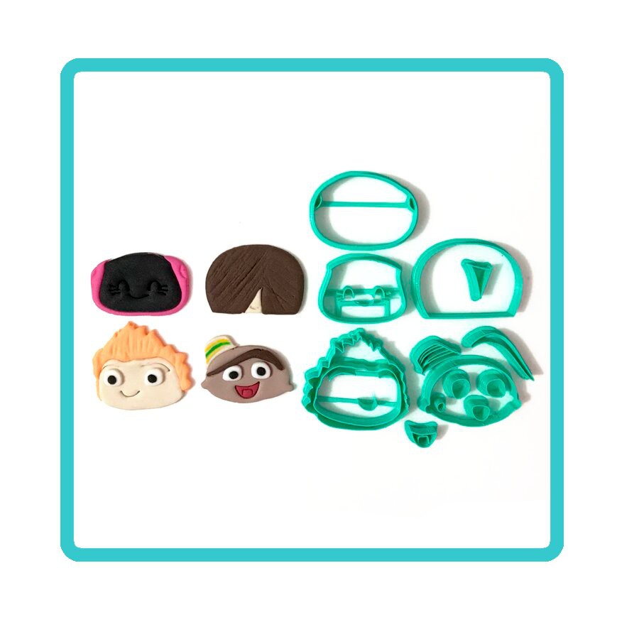 Kit Cortador Modulado BEATS ROCKETS para Pasta Americana Biscuit  e Doces Personalizados Confeitaria