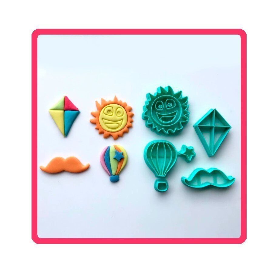 Kit Cortador Marcador Bita itens  Mágico Corpo Cute  para Pasta Americana