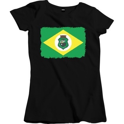 Camisa Feminina Bandeira Estado Do Ceara Aquarela