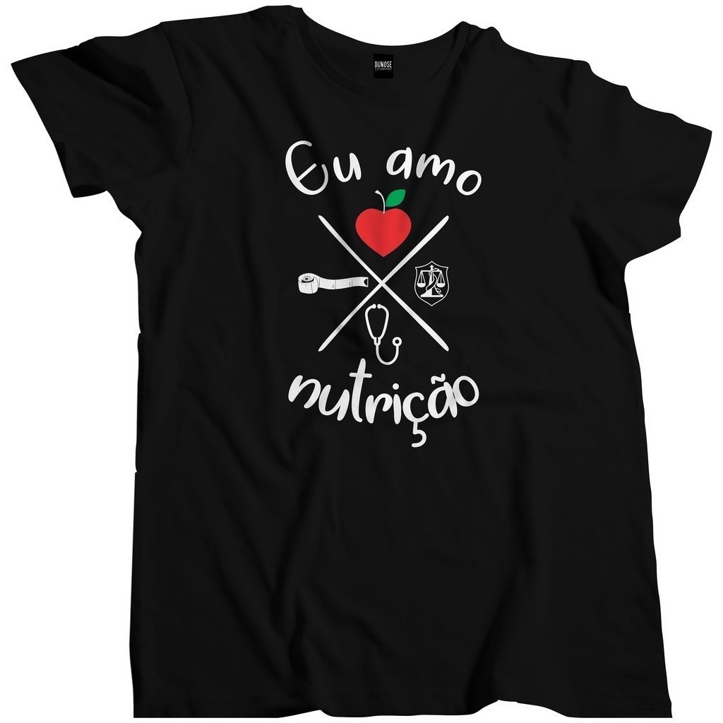 Camisa Masculina Faculdade Profissão Curso eu Amo Nutrição Fac 191