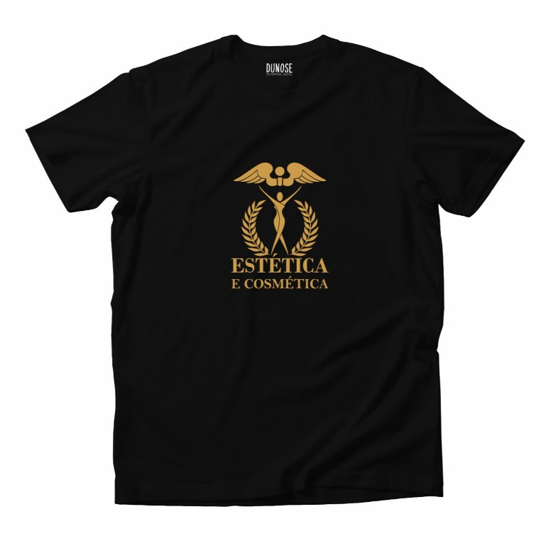 Camiseta Algodão Masculina Estetica e Cosmetica logo grande