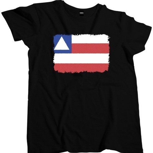 Camisa Masculina Bandeira Estado Do Bahia Aquarela