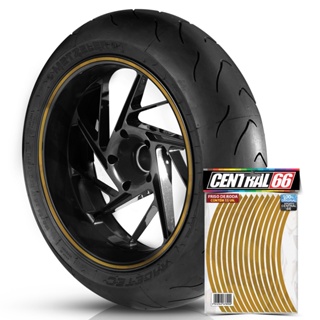 Adesivo Friso M1 Dourado Roda Refletivo Aro 13 ao 22 Friso Resistente Para Moto e Carro em Oferta na Shopee
