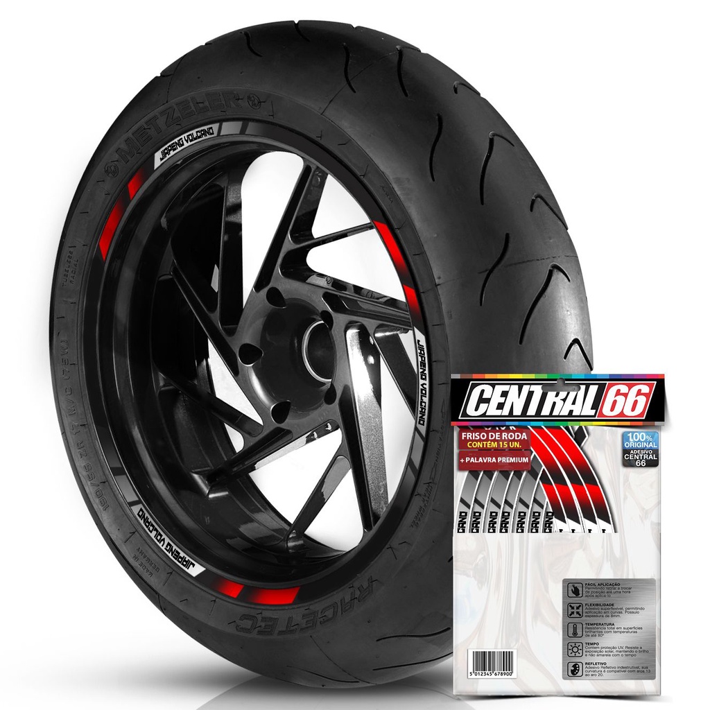 Adesivo Friso M2 Jiapeng Volcano Cores Refletivo Aro 13 ao 22 8mm Kit Completo Resistente Filete de Roda Para Moto
