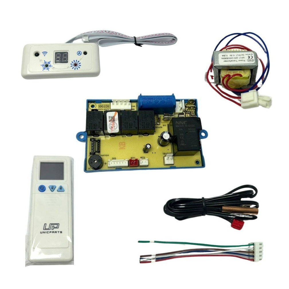 Kit Placa Universal Ar Condicionado Split c/controle e visor led