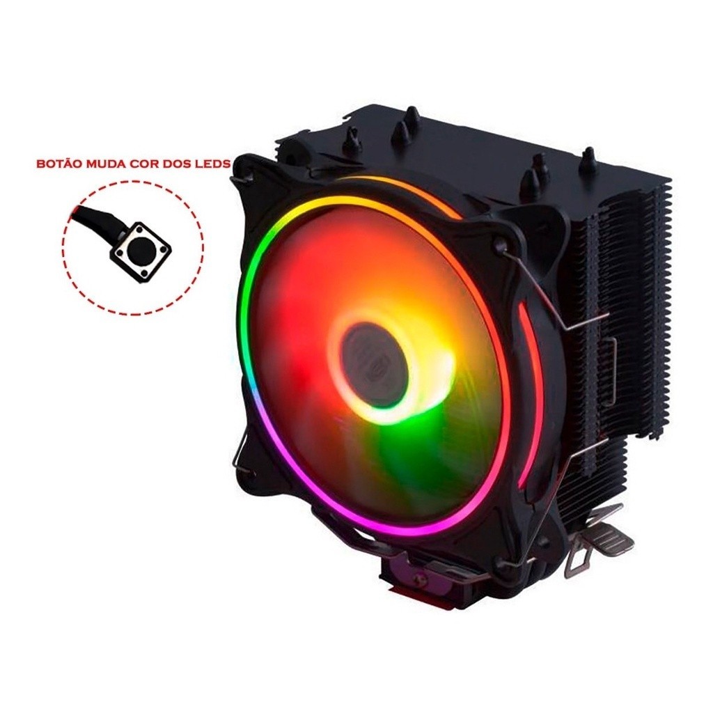Cooler Universal Com Led Rgb Para Processador Intel/amd 130w