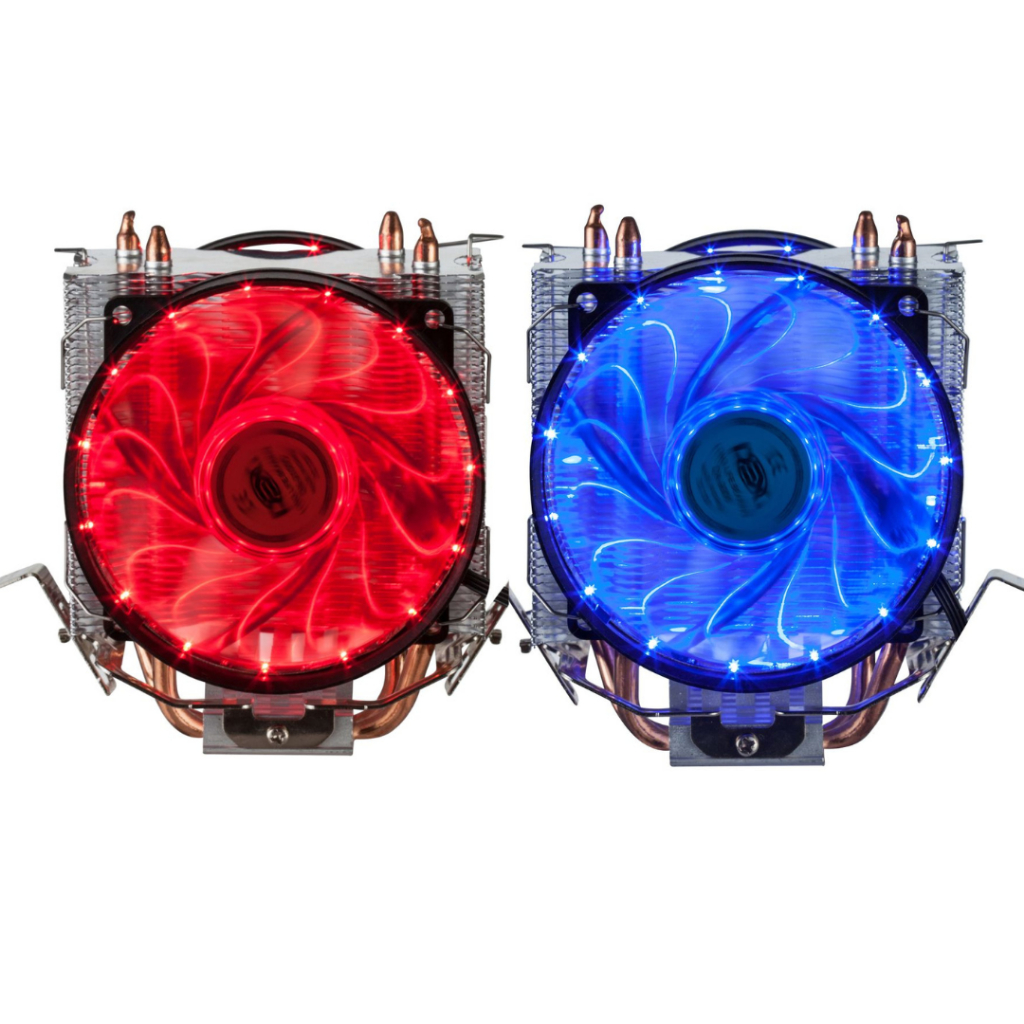 Cpu Cooler Com 15 Led Para Processador Lga 1200 1366 1700 2011 1150 1151 1155 FM2+/AM3+ Intel/Amd Fan Duplo