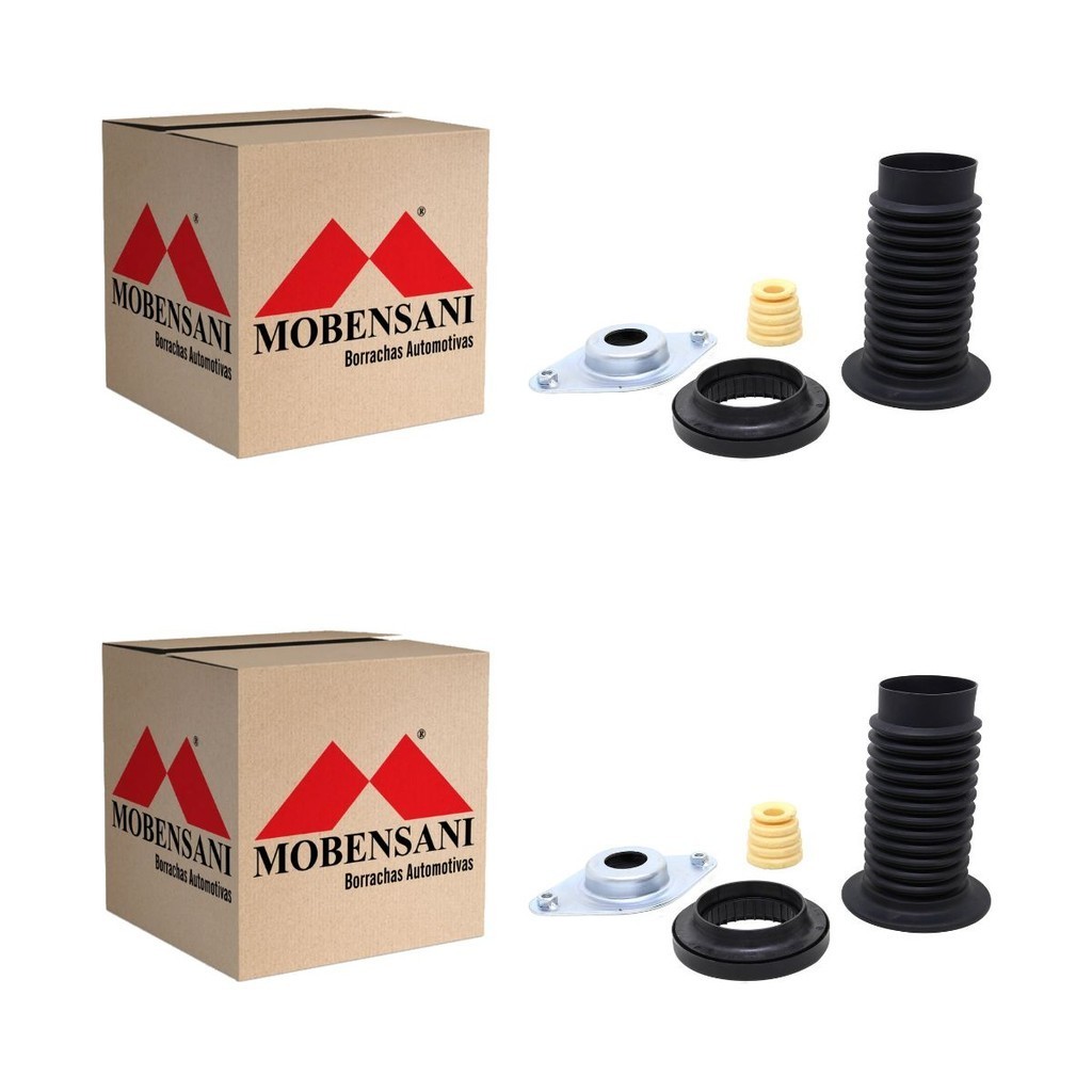 Par Kit Amortecedor Batente Coifa Kwid 2017/2024 Com Coxim Mobensani