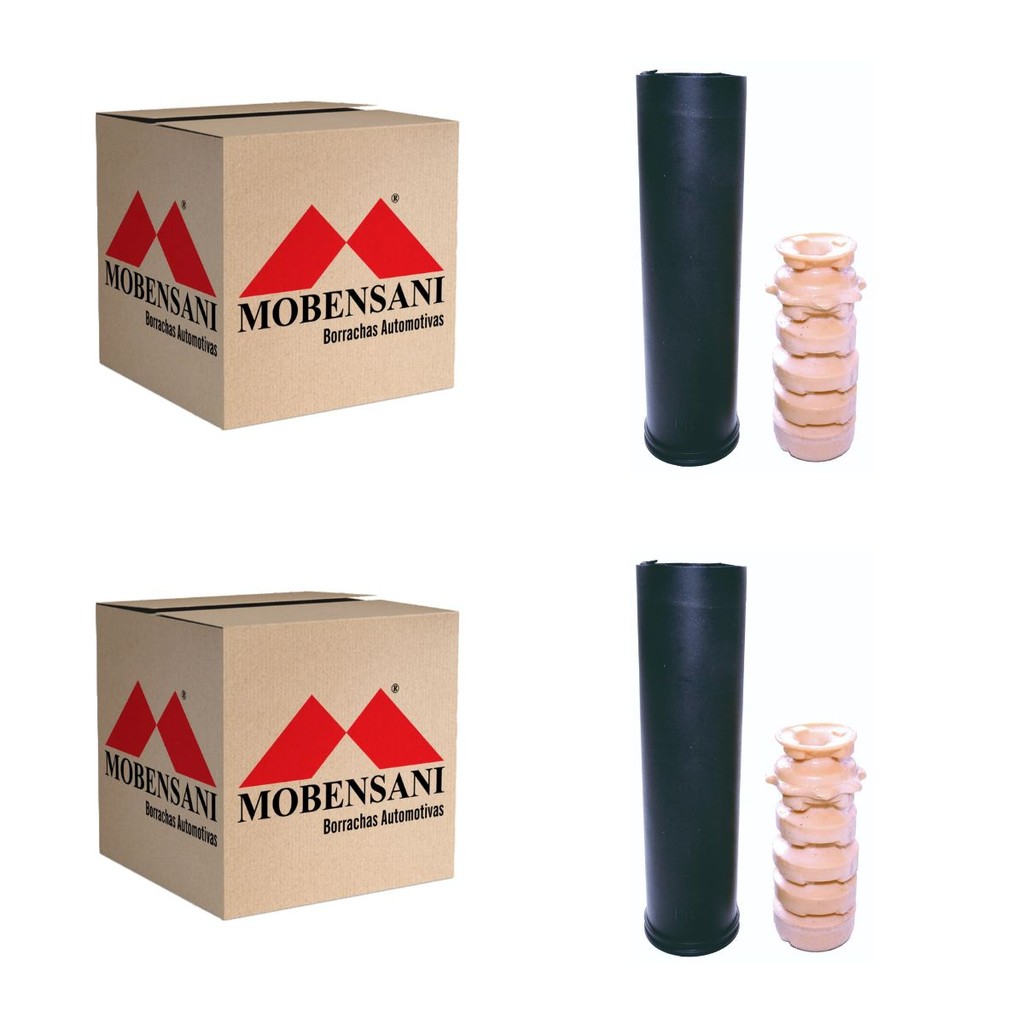 Par Kit  Amortecedor Traseiro Sandero Logan Symbol Duster Batente Coifa Mobensani