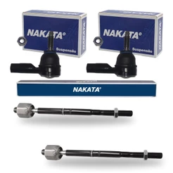 Kit 2 Ponteira Terminal Direção + 2 Barra Axial Meriva 2003 até 2012 Nakata