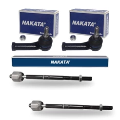 Kit 2 Ponteira Terminal Direção + 2 Barra Axial Gol G5 Fox Voyage Polo Saveiro Nakata
