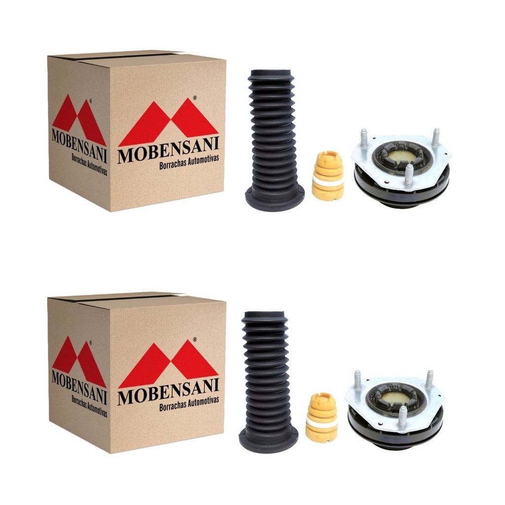 Par Kit Amortecedor Batente Coifa New Fiesta 2010/2019 Com Coxim Mobensani