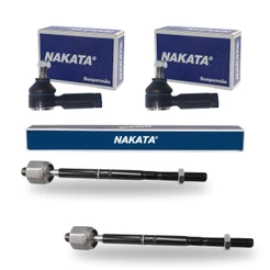 Kit 2 Ponteira Terminal Direção + 2 Barra Axial Celta 2000 até 2016 Nakata