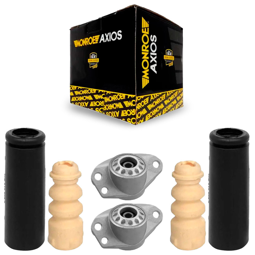 Par Kit Amortecedor Traseiro Batente Coifa Fox Crossfox Polo Spacefox Axios
