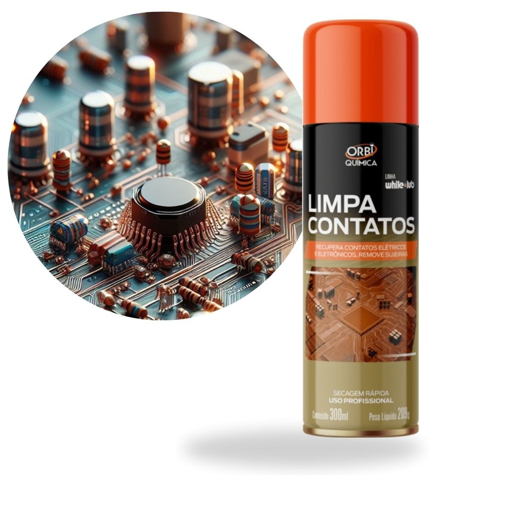 Limpa Contato Alta Perfomance Elétrico Automotivo Eletronico Informática 300ml Orbi Química em Oferta na Shopee