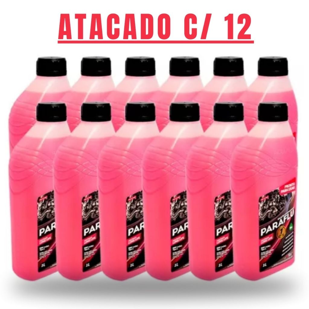 Kit Atacado 12 Aditivos Rosa Paraflu Pronto Pra Uso 1 Litro Organico PARAFLU 103004 em Oferta na Shopee