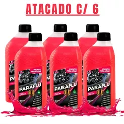 Kit Atacado 6 Aditivos Rosa Paraflu Pronto Pra Uso 1 Litro Organico Paraflu 103004