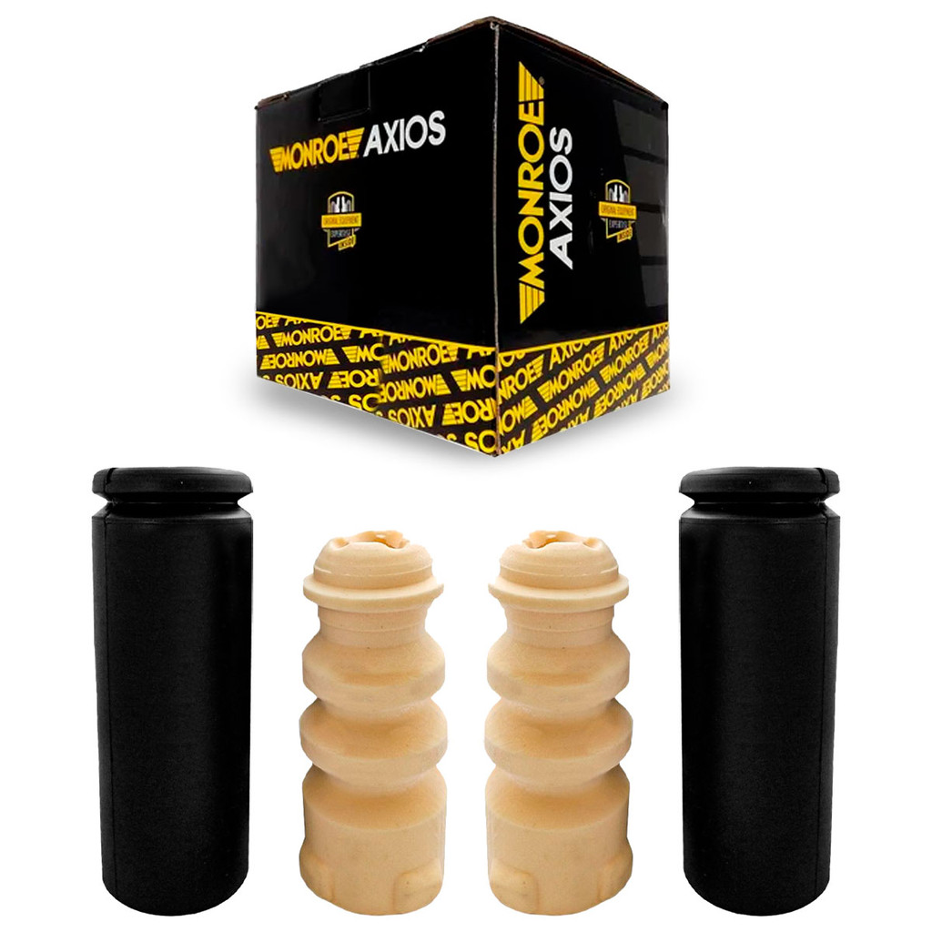 Par Kit Amortecedor Traseiro Batente Coifa Fox Crossfox Polo Original Axios