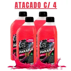 Kit Atacado 4 Aditivo Rosa Paraflu Pronto Pra Uso 1 Litro Organico Paraflu 103004