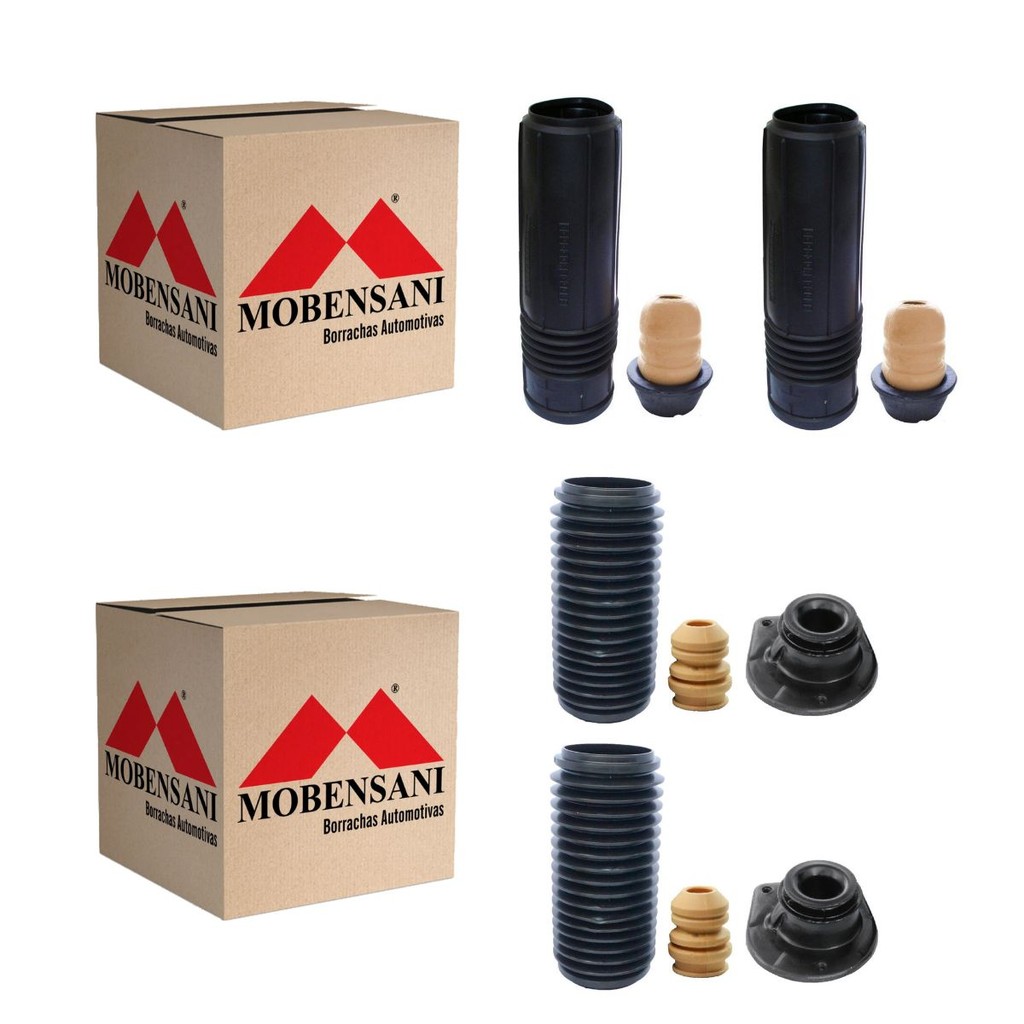 4 Kit Amortecedor Dianteiro Traseiro Palio 1996/2011 Siena 1998/2011 Batente Coifa Mobensani