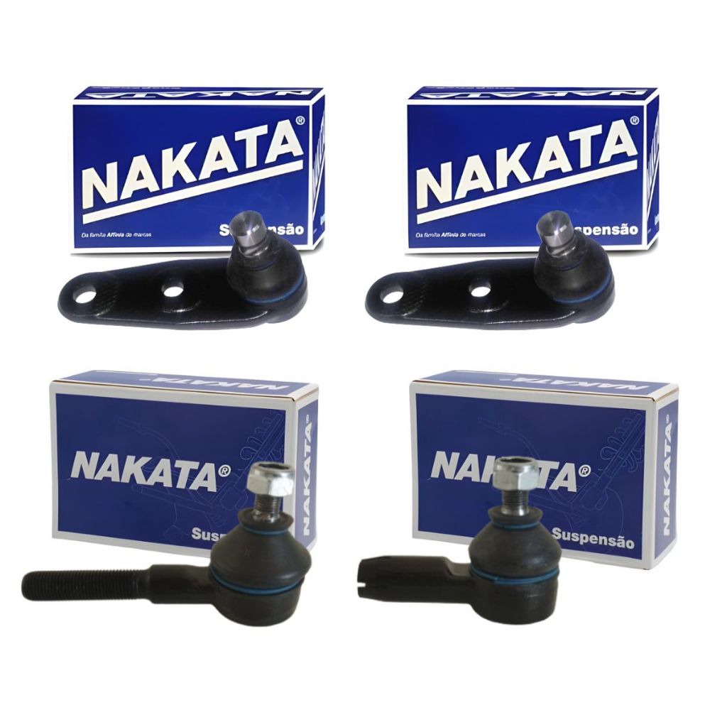 Kit 2 Pivôs + 2 Terminal Direção Saveiro G2 G3 G4 1997/2011 Original Nakata