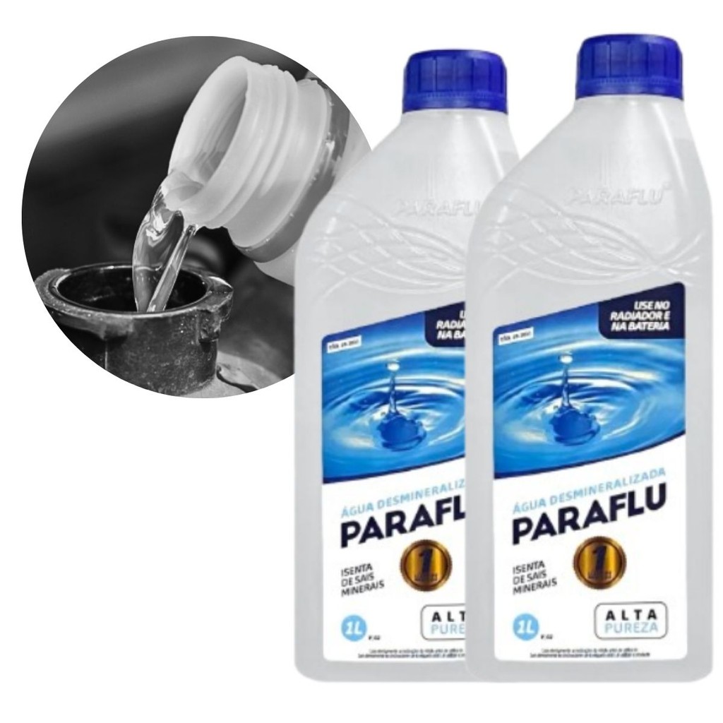 Kit Atacado 2 Àgua Desmineralizada Radiador Bateria Arrefecimento 1 Litro Paraflu 103031 em Oferta na Shopee