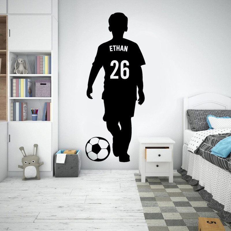 ADESIVO DECORATIVO DE PAREDE PREMIUM FUTEBOL PERSONALIZADO em Oferta na Shopee