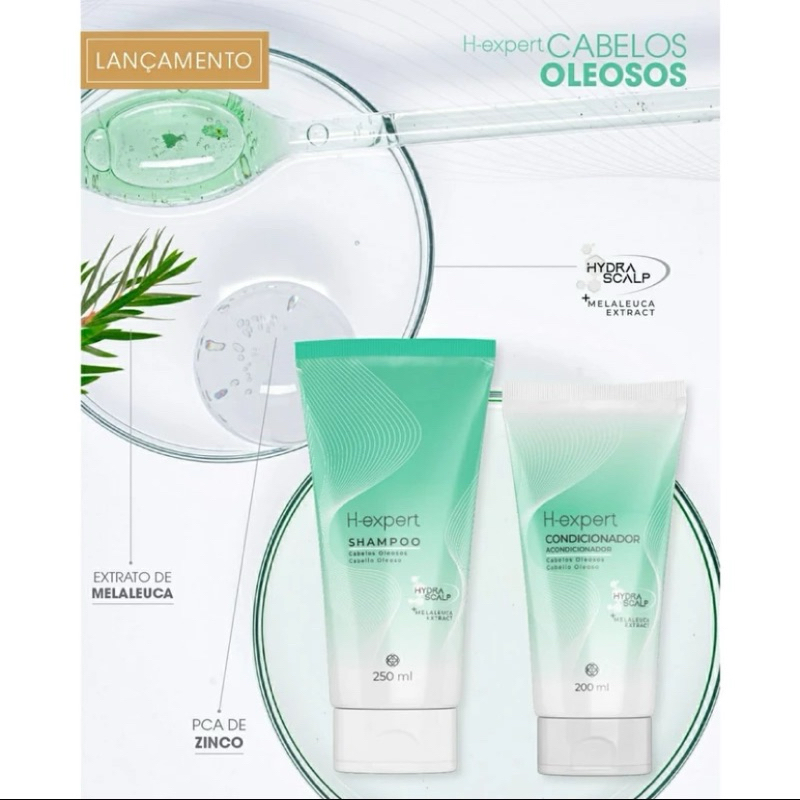 H-EXPERT SHAMPOO E CONDICIONADOR HINODE PARA CABELOS OLEOSOS