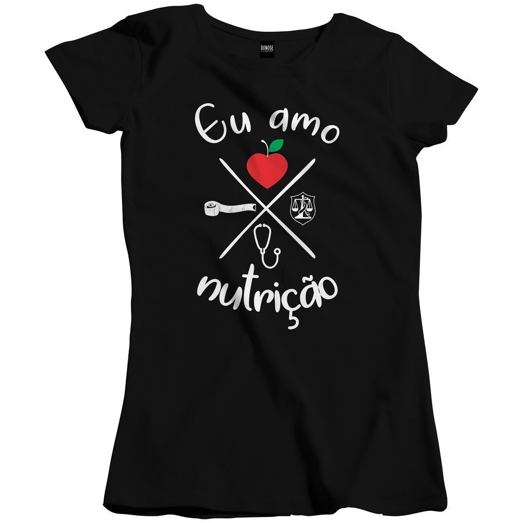 Camisa Feminina Faculdade Curso Eu Amo Nutrição Fac 191