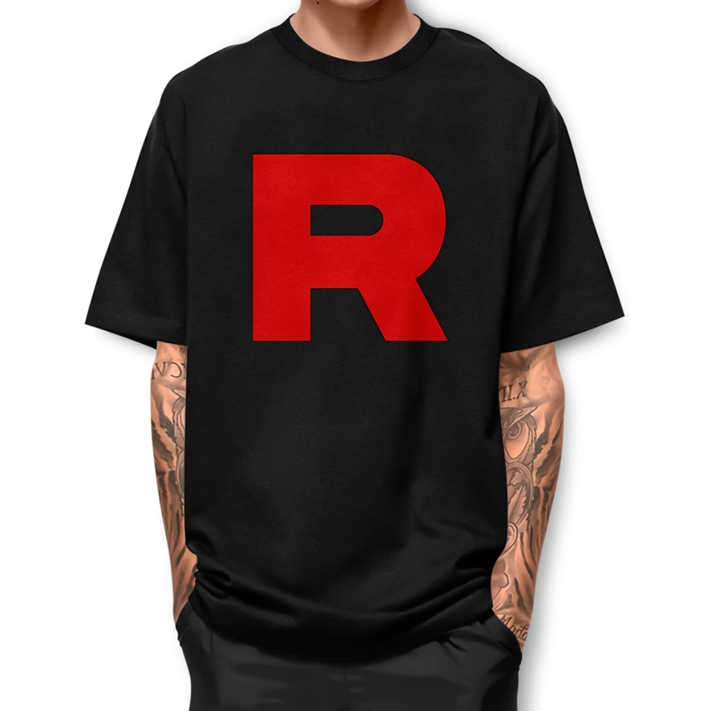 Camiseta POKE Rocket Equipe Camisa Street de qualidade Algodão BCR04BCR04