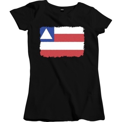 Camisa Feminina Bandeira Estado Do Bahia Aquarela