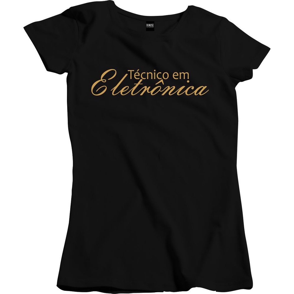 Camisa Feminina Curso Profissão Técnico em Eletroeletrônica coração A