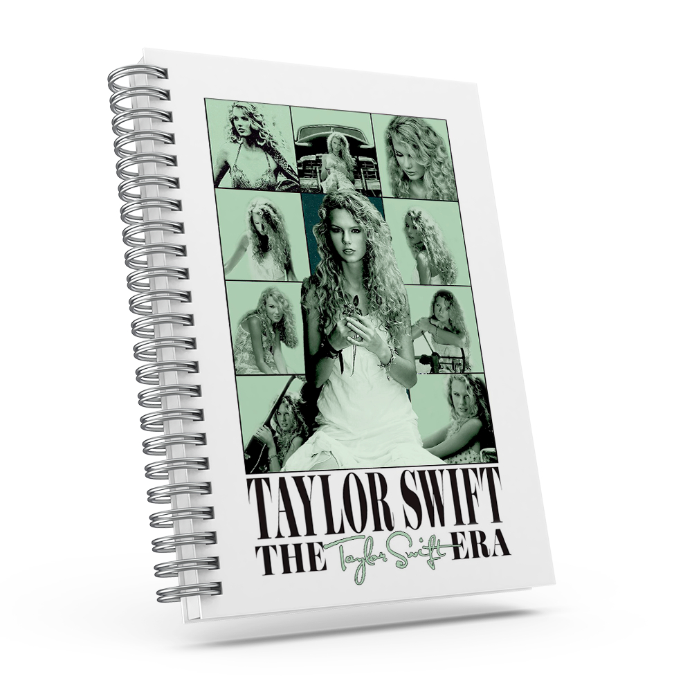 Caderno Taylor Swift com brinde especial - The Eras Tour - Capa dura, alta qualidade de impressão.