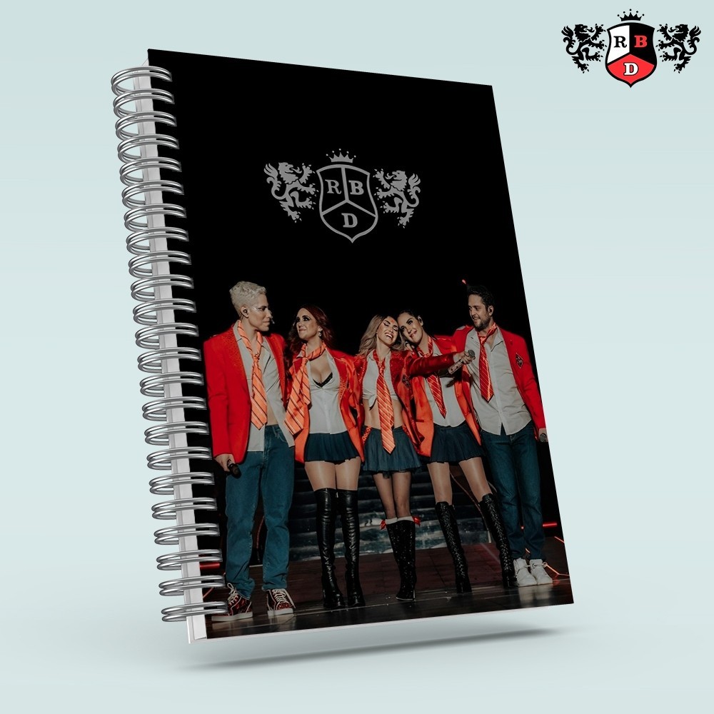 Caderno RBD com brinde especial - Soy Rebelde Tour - Capa dura, tamanho.