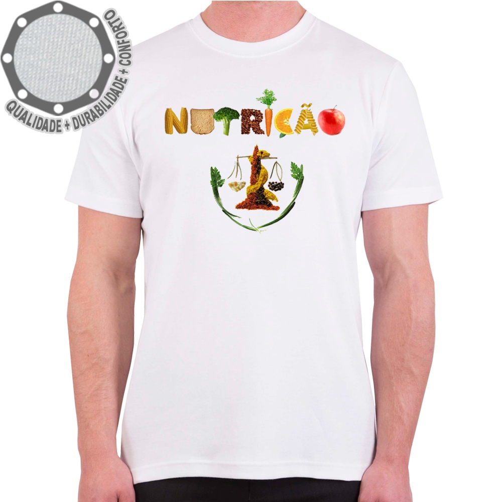 Camiseta Nutrição Símbolo Camisa Personalizada Infantil Juvenil Adulto Baby Look Plus Size