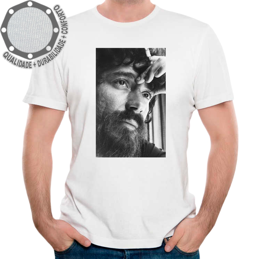 Camiseta Raul Seixas Foto Camisa Personalizada Infantil Juvenil Adulto Baby Look Plus Size