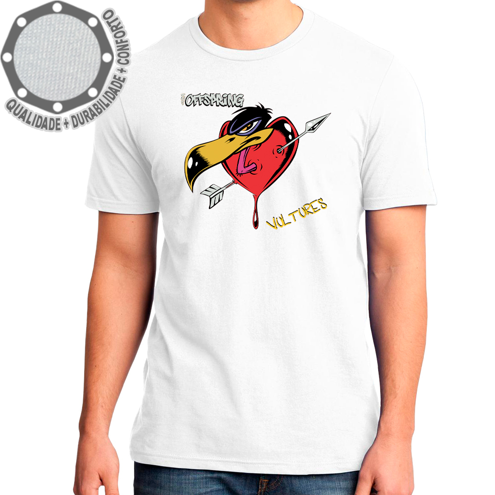 Camiseta The Offspring Voltures Camisa Personalizada Infantil Juvenil Adulto Baby Look Plus Size