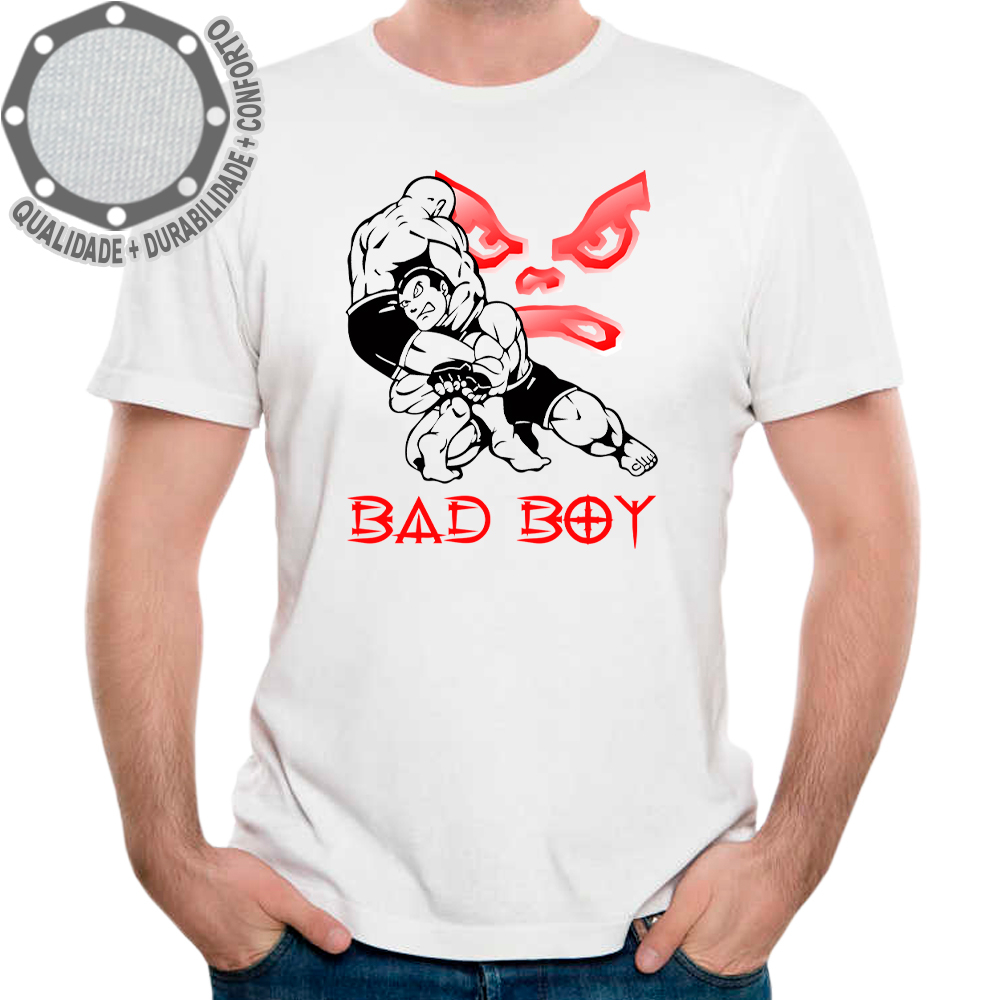 Camiseta Jiu-jitsu Bad Boy Camisa Personalizada Infantil Juvenil Adulto Baby Look Plus Size