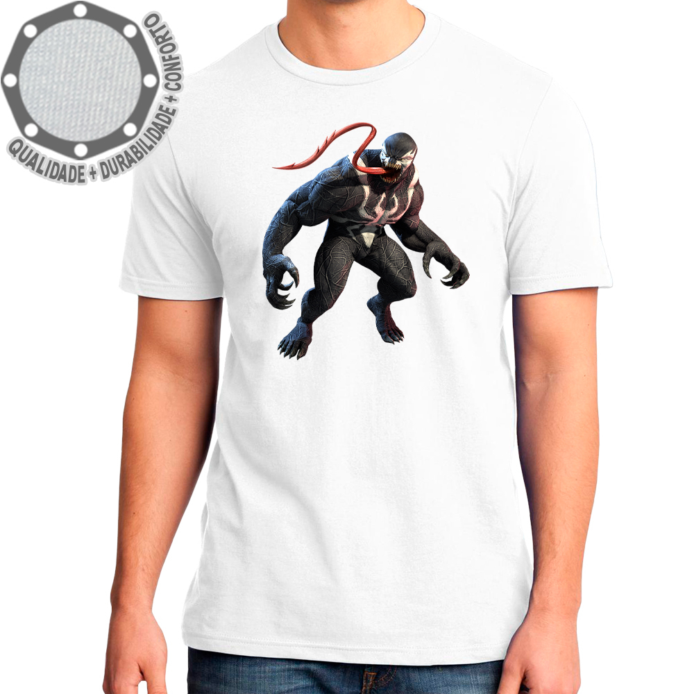 Camiseta Homem Aranha Venom Pose Camisa Personalizada Infantil Juvenil Adulto Baby Look Plus Size