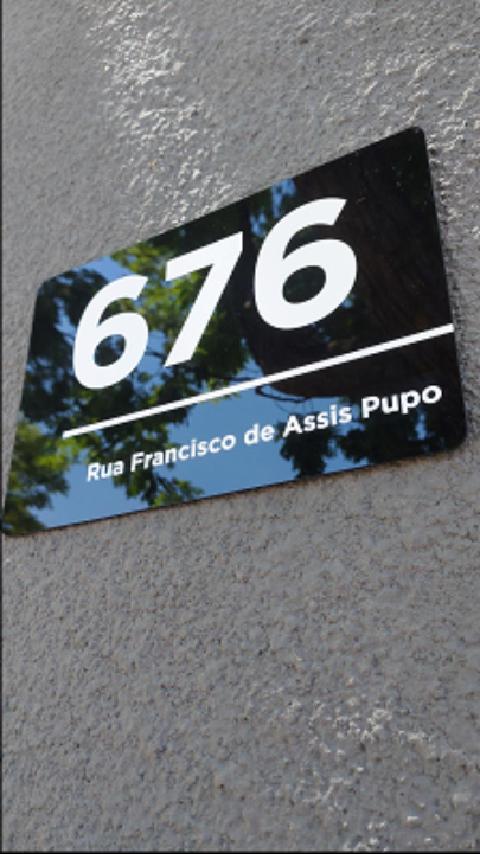 Kit 2 Placas em Acrilico Preto Para Endereço Número de Casa, Condomínios e empresa