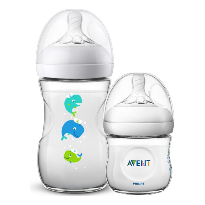Kit 2 Mamadeiras Petala 125/260ml Baleia Philips Avent