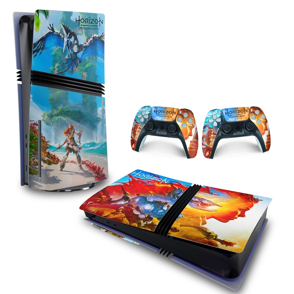Skin PS5 Pro Adesivo Horizontal Horizon Forbidden West