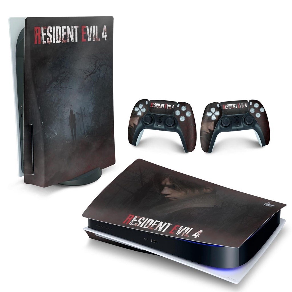 Skin PS5 Fat Playstation 5 Adesivo Horizontal - Resident Evil 4 Remake