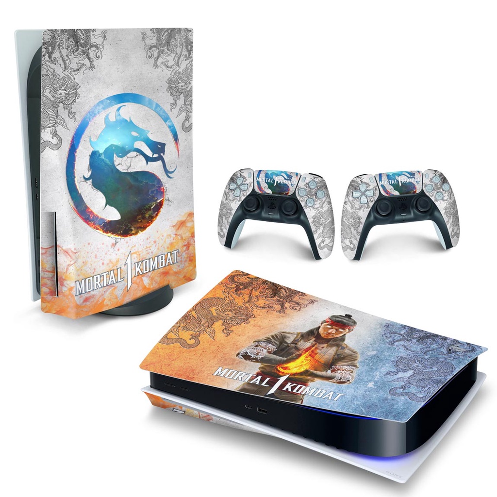 Skin PS5 Fat Playstation 5 Adesivo Horizontal - Mortal Kombat 1